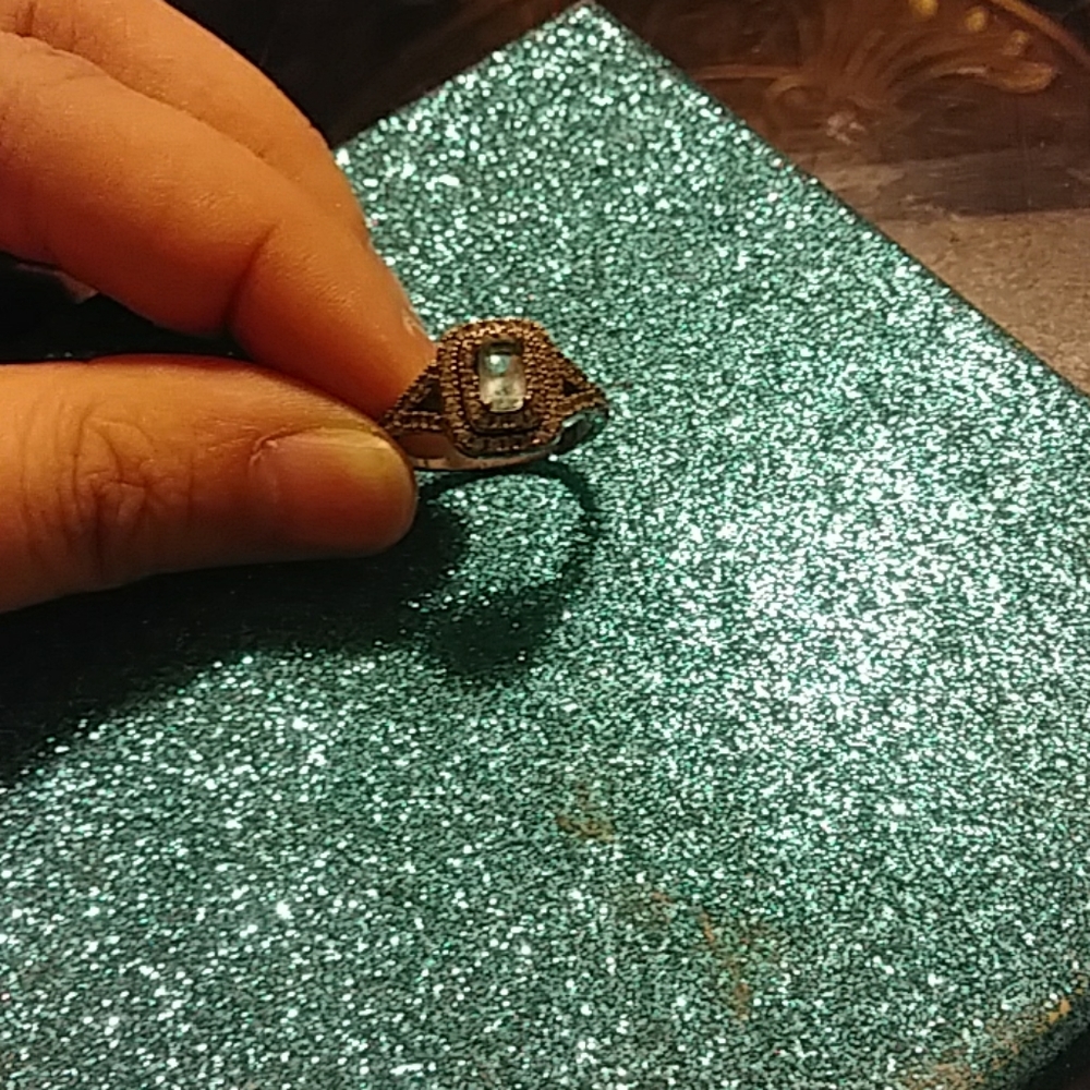 "Blue stone dinner ring"
